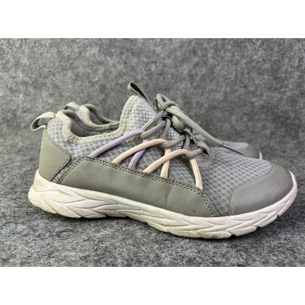 Vionic Zeliya Sneakers Womens 6 Grey Mesh Lace Up Walking Shoes Orthotic Support